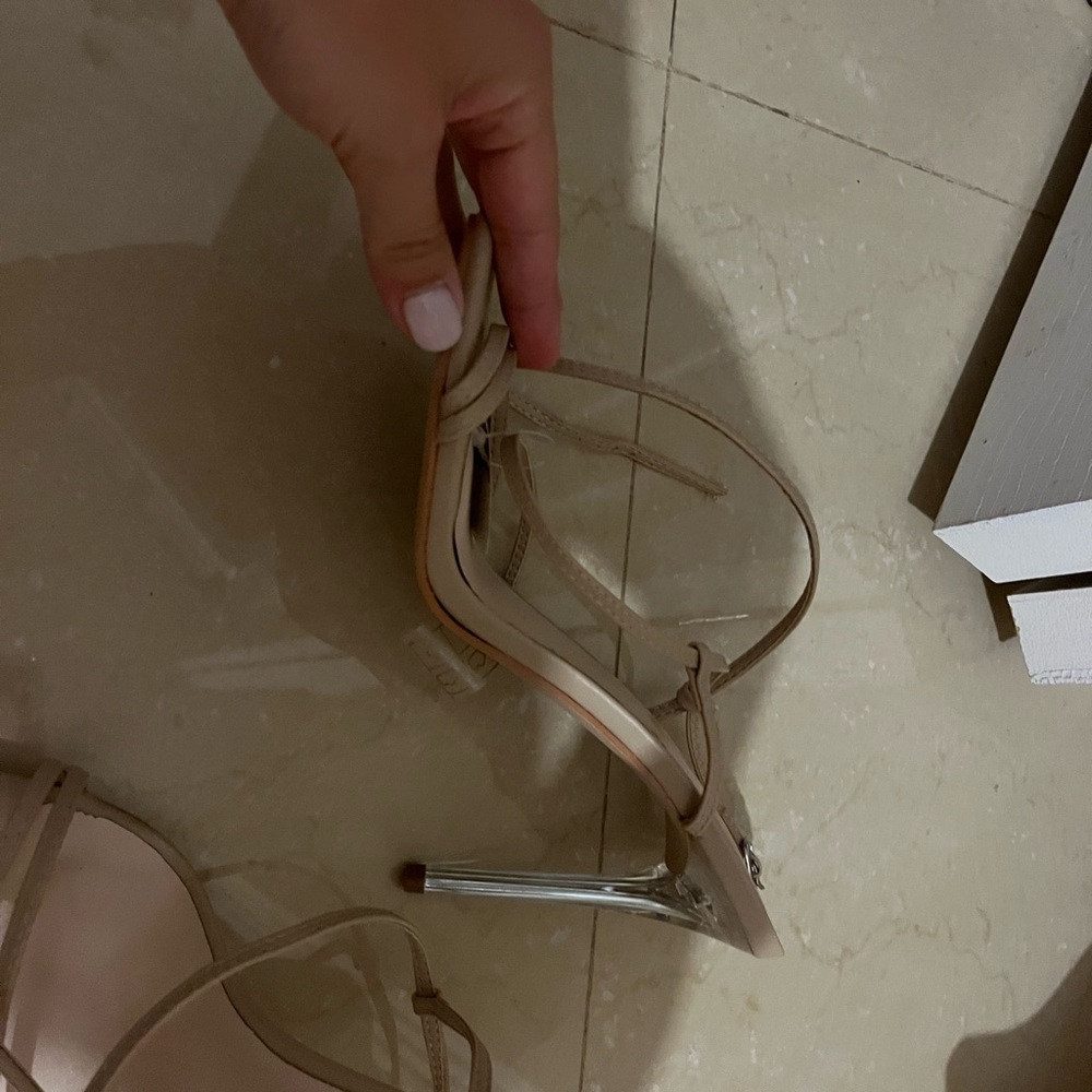 Trendy clear heels